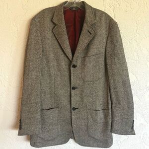 RRL Ralph Lauren Wool Silk Herringbone Blazer Heritage Preppy Classic